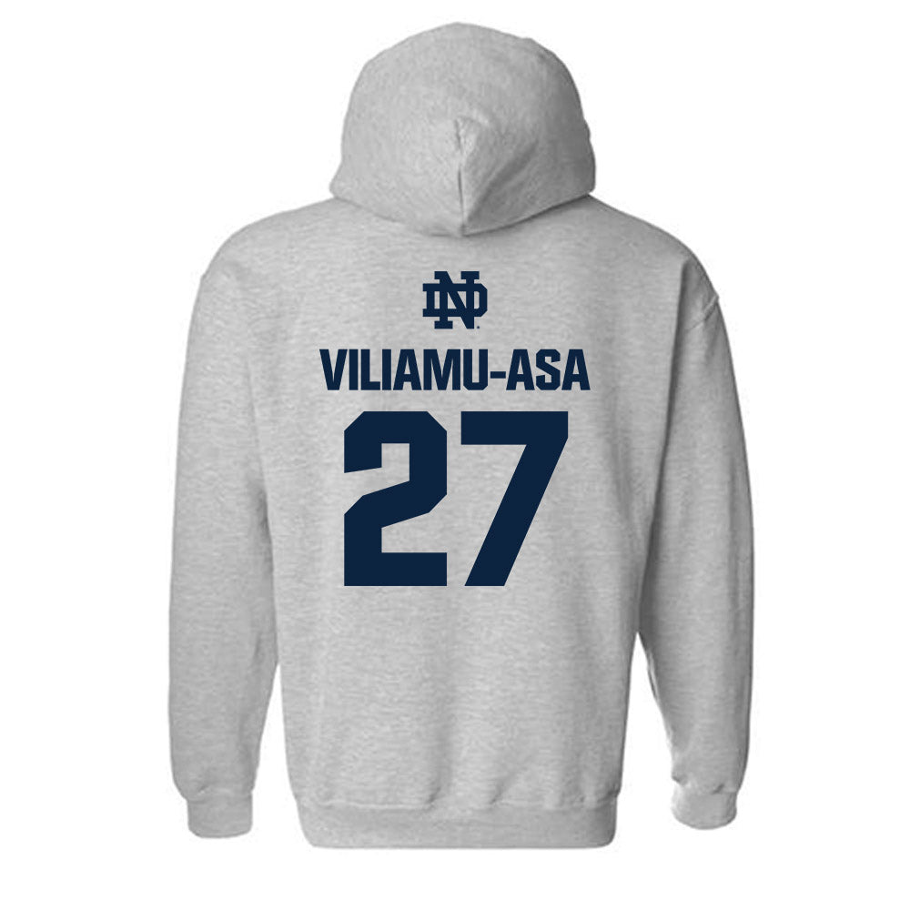 Notre Dame - NCAA Football : Kyngstonn Viliamu-Asa - Classic Fashion Shersey Hooded Sweatshirt-1