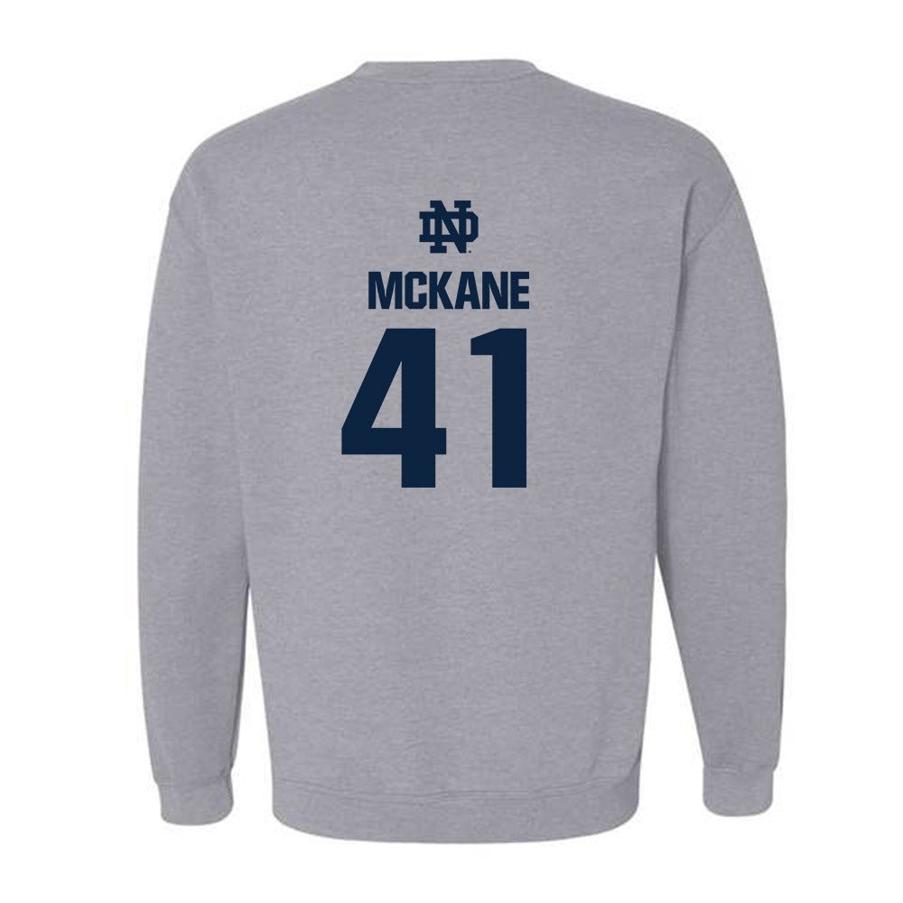 Notre Dame - NCAA Men's Lacrosse : Matt McKane - Classic Fashion Shersey Crewneck Sweatshirt-1