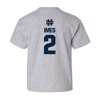 Notre Dame - NCAA Men's Basketball : Logan Imes - Classic Fashion Shersey Youth T-Shirt-1