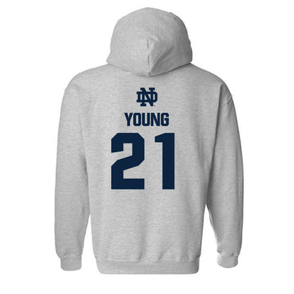 Notre Dame - NCAA Football : Kedren Young - Classic Fashion Shersey Hooded Sweatshirt-1