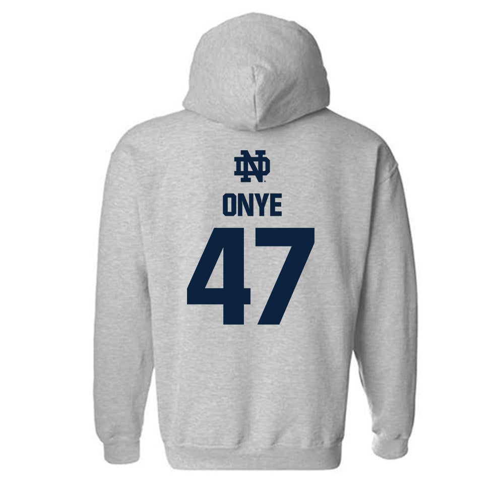 Notre Dame - NCAA Football : Jason Onye - Classic Fashion Shersey Hooded Sweatshirt-1