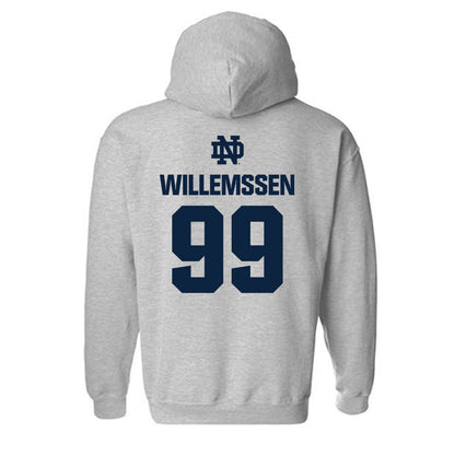 Notre Dame - NCAA Softball : Christina Willemssen - Classic Fashion Shersey Hooded Sweatshirt-1