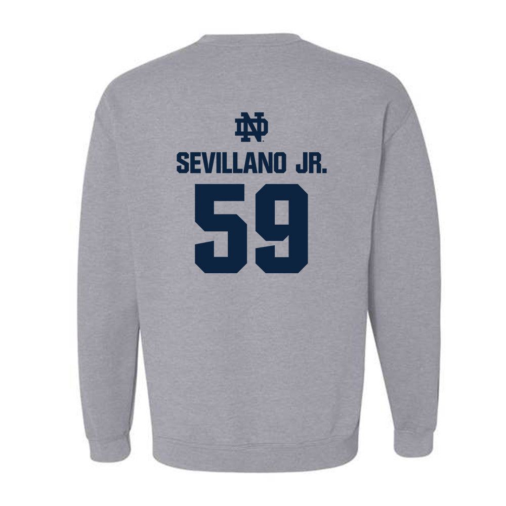 Notre Dame - NCAA Football : Sean Sevillano Jr. - Classic Fashion Shersey Crewneck Sweatshirt-1