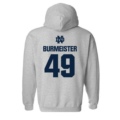 Notre Dame - NCAA Men's Lacrosse : Ben Burmeister - Classic Fashion Shersey Hooded Sweatshirt-1