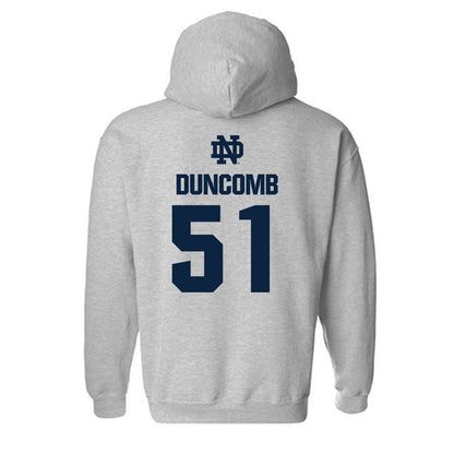 Notre Dame - NCAA Men's Basketball : Logan Duncomb - Classic Fashion Shersey Hooded Sweatshirt-1