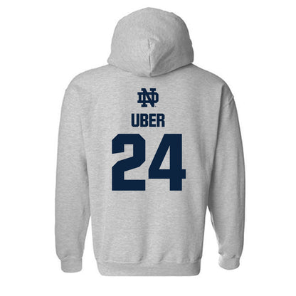 Notre Dame - NCAA Baseball : Ty Uber - Classic Fashion Shersey Hooded Sweatshirt-1