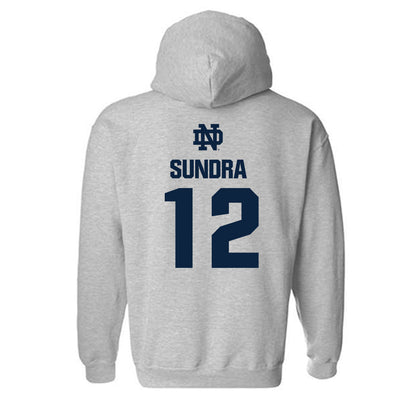 Notre Dame - NCAA Men's Basketball : Garrett Sundra - Classic Fashion Shersey Hooded Sweatshirt-1