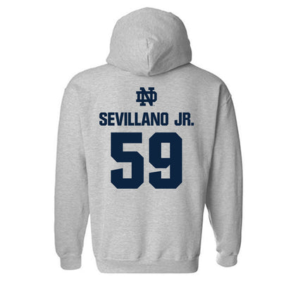 Notre Dame - NCAA Football : Sean Sevillano Jr. - Classic Fashion Shersey Hooded Sweatshirt-1
