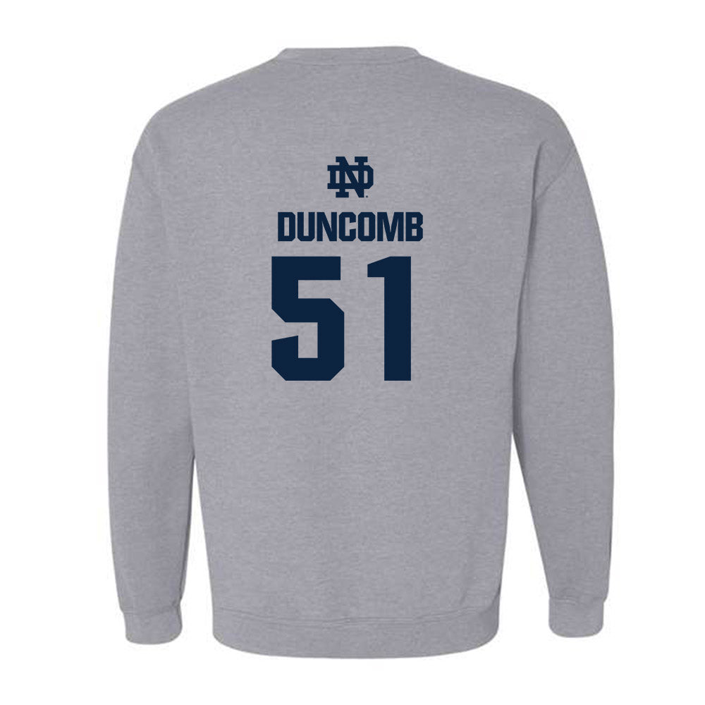 Notre Dame - NCAA Men's Basketball : Logan Duncomb - Classic Fashion Shersey Crewneck Sweatshirt-1