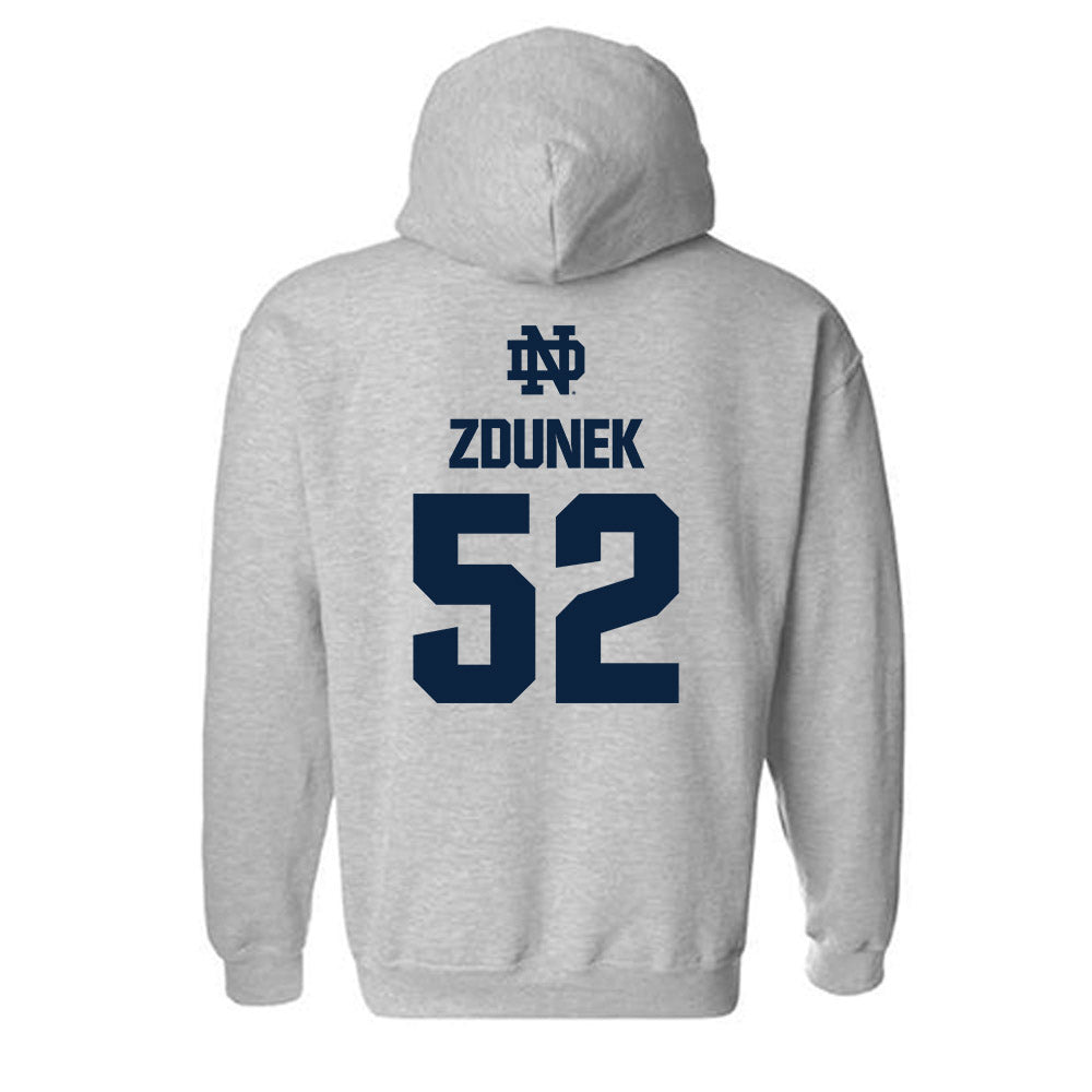 Notre Dame - NCAA Baseball : Eric Zdunek - Classic Fashion Shersey Hooded Sweatshirt-1
