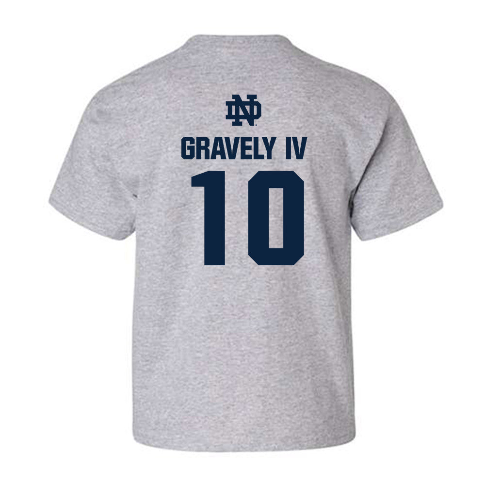 Notre Dame - NCAA Baseball : Warren Gravely IV - Classic Fashion Shersey Youth T-Shirt-1