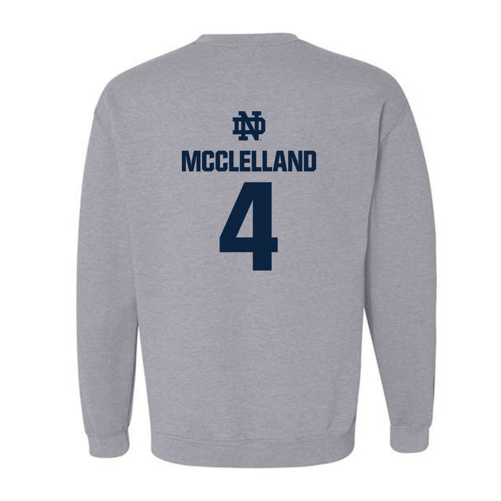 Notre Dame - NCAA Women's Lacrosse : Ellie McClelland - Classic Fashion Shersey Crewneck Sweatshirt-1