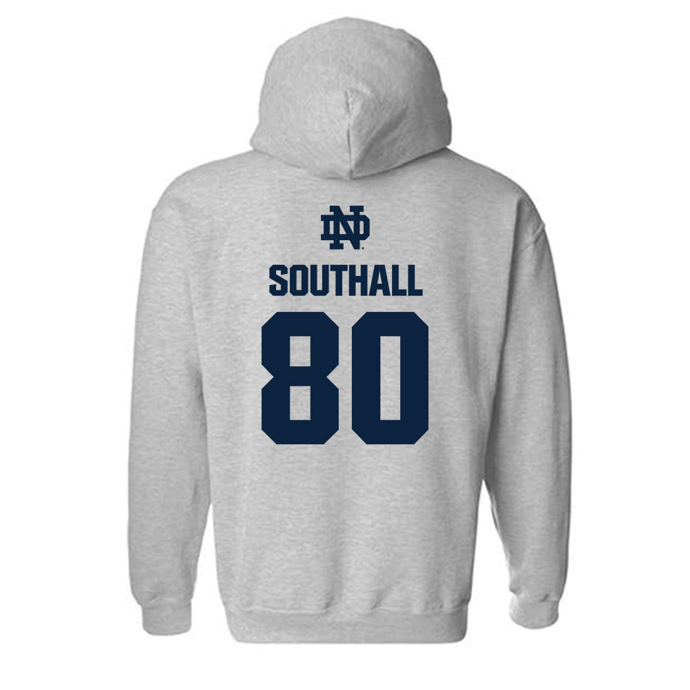 Notre Dame - NCAA Football : Xavier Southall - Classic Fashion Shersey Hooded Sweatshirt-1
