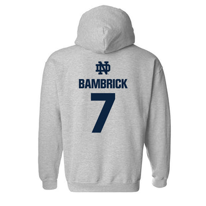 Notre Dame - NCAA Men's Lacrosse : Joey Bambrick - Classic Fashion Shersey Hooded Sweatshirt-1