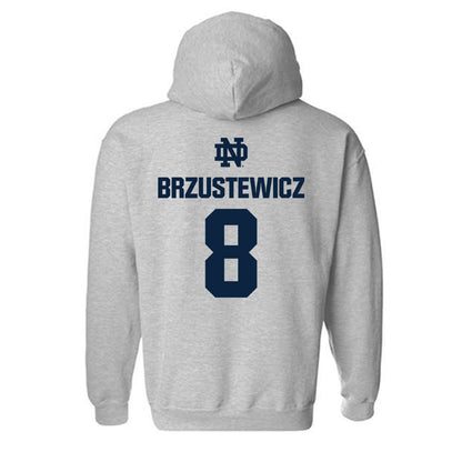 Notre Dame - NCAA Baseball : Hudson Brzustewicz - Classic Fashion Shersey Hooded Sweatshirt-1