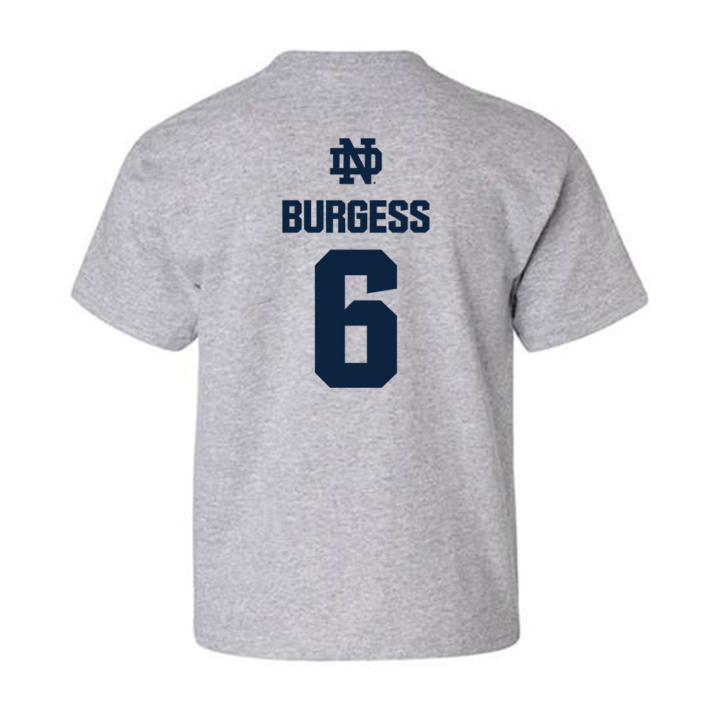 Notre Dame - NCAA Football : Christopher Burgess - Classic Fashion Shersey Youth T-Shirt-1