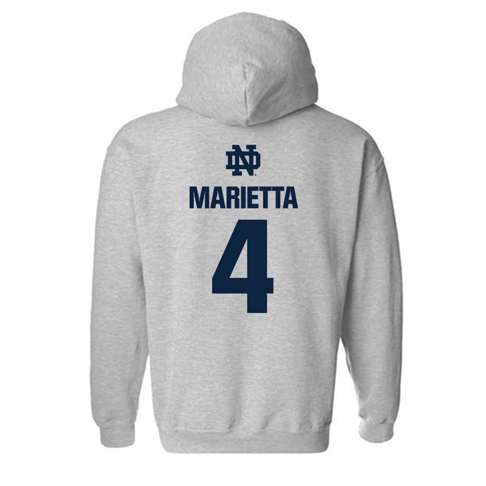 Notre Dame - NCAA Softball : Ashley Marietta - Classic Fashion Shersey Hooded Sweatshirt-1
