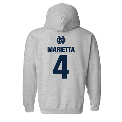 Notre Dame - NCAA Softball : Ashley Marietta - Classic Fashion Shersey Hooded Sweatshirt-1