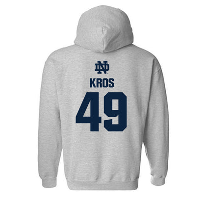 Notre Dame - NCAA Football : Andrew Kros - Classic Fashion Shersey Hooded Sweatshirt-1