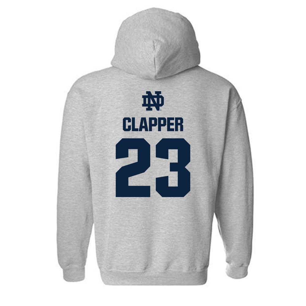 Notre Dame - NCAA Football : Jakobe Clapper - Classic Fashion Shersey Hooded Sweatshirt-1
