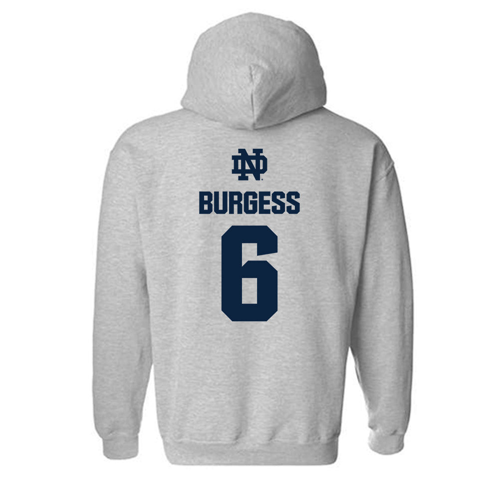 Notre Dame - NCAA Football : Christopher Burgess - Classic Fashion Shersey Hooded Sweatshirt-1