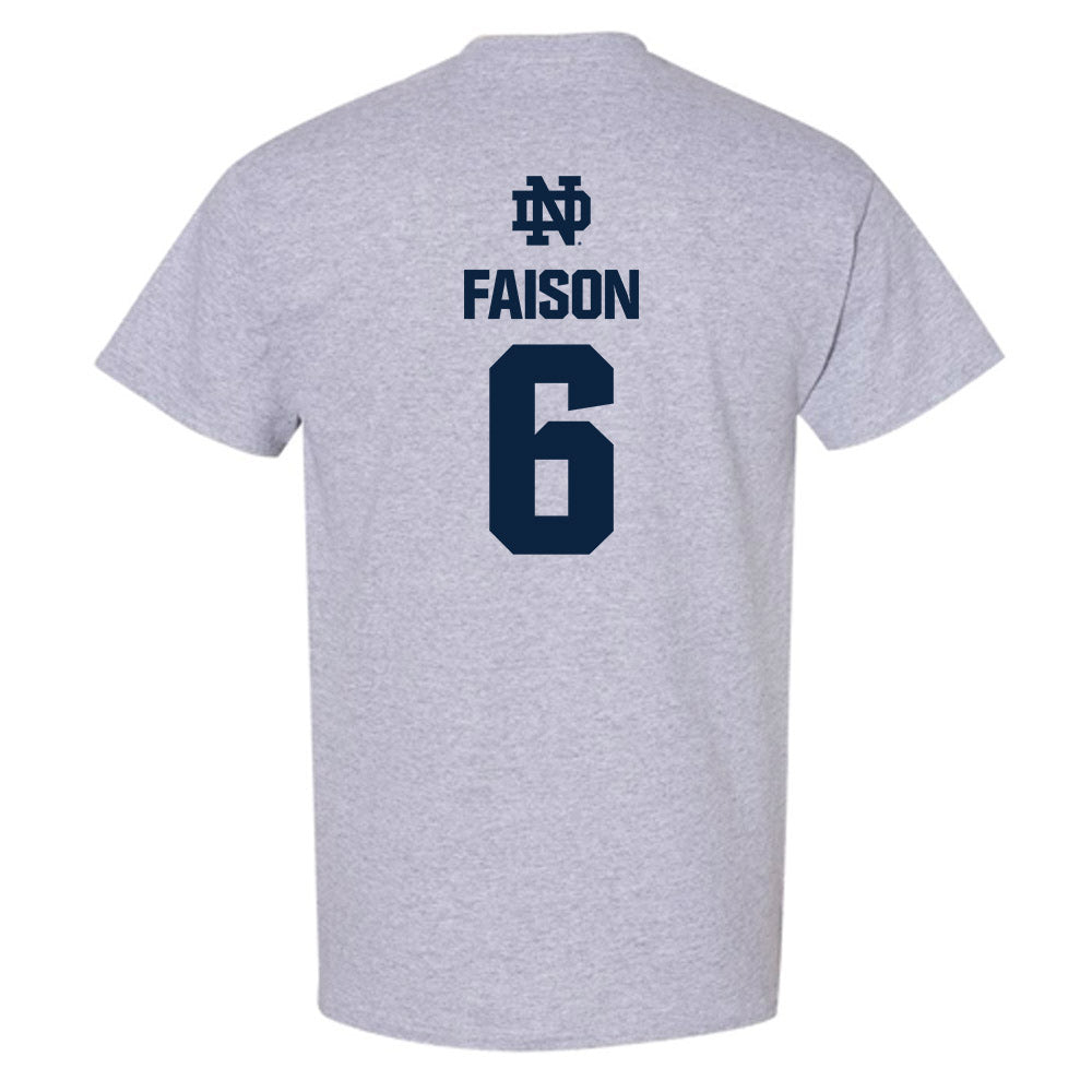 Notre Dame - NCAA Football : Jordan Faison - Classic Fashion Shersey T-Shirt-1