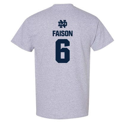 Notre Dame - NCAA Football : Jordan Faison - Classic Fashion Shersey T-Shirt-1
