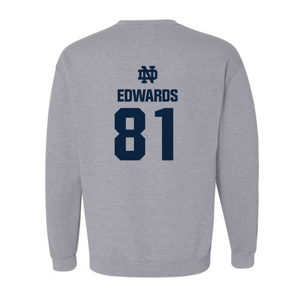 Notre Dame - NCAA Men's Ice Hockey : Beckham Edwards - Classic Fashion Shersey Crewneck Sweatshirt-1