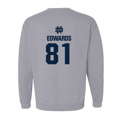 Notre Dame - NCAA Men's Ice Hockey : Beckham Edwards - Classic Fashion Shersey Crewneck Sweatshirt-1
