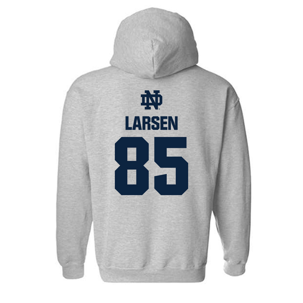 Notre Dame - NCAA Football : Jack Larsen - Classic Fashion Shersey Hooded Sweatshirt-1