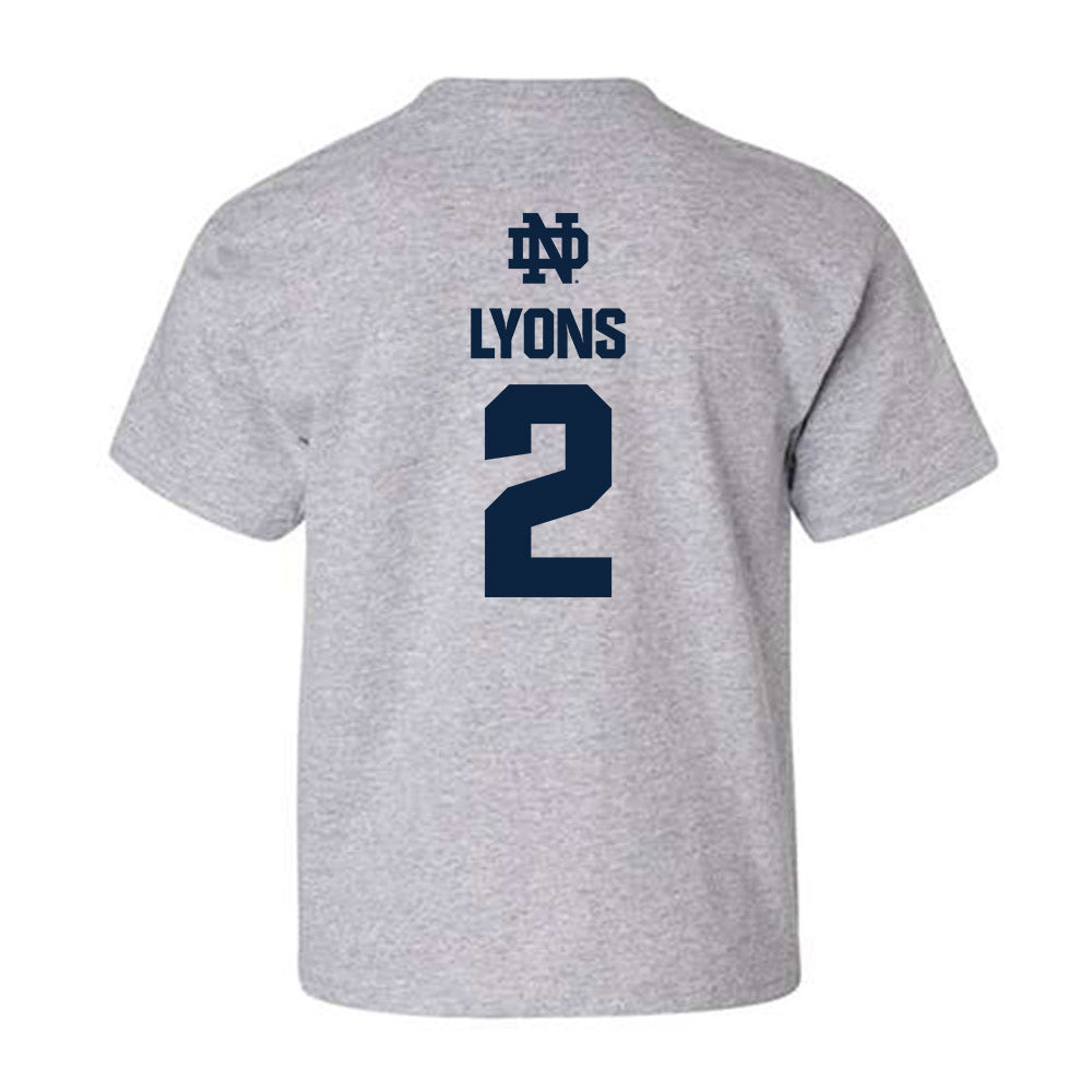 Notre Dame - NCAA Women's Lacrosse : Abigail Lyons - Classic Fashion Shersey Youth T-Shirt-1