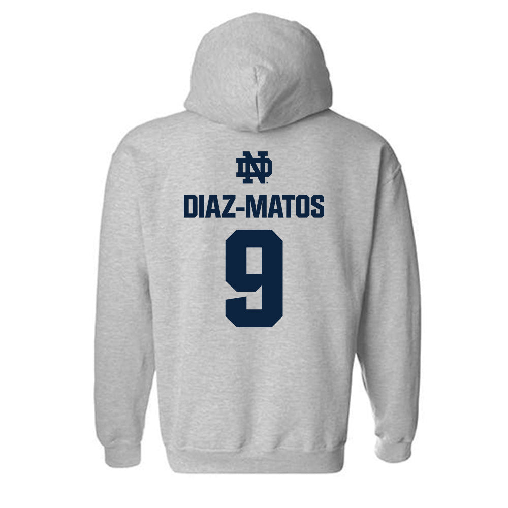 Notre Dame - NCAA Men's Lacrosse : Aidan Diaz-Matos - Classic Fashion Shersey Hooded Sweatshirt-1