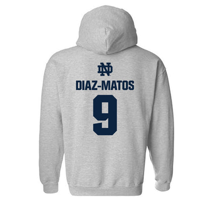 Notre Dame - NCAA Men's Lacrosse : Aidan Diaz-Matos - Classic Fashion Shersey Hooded Sweatshirt-1