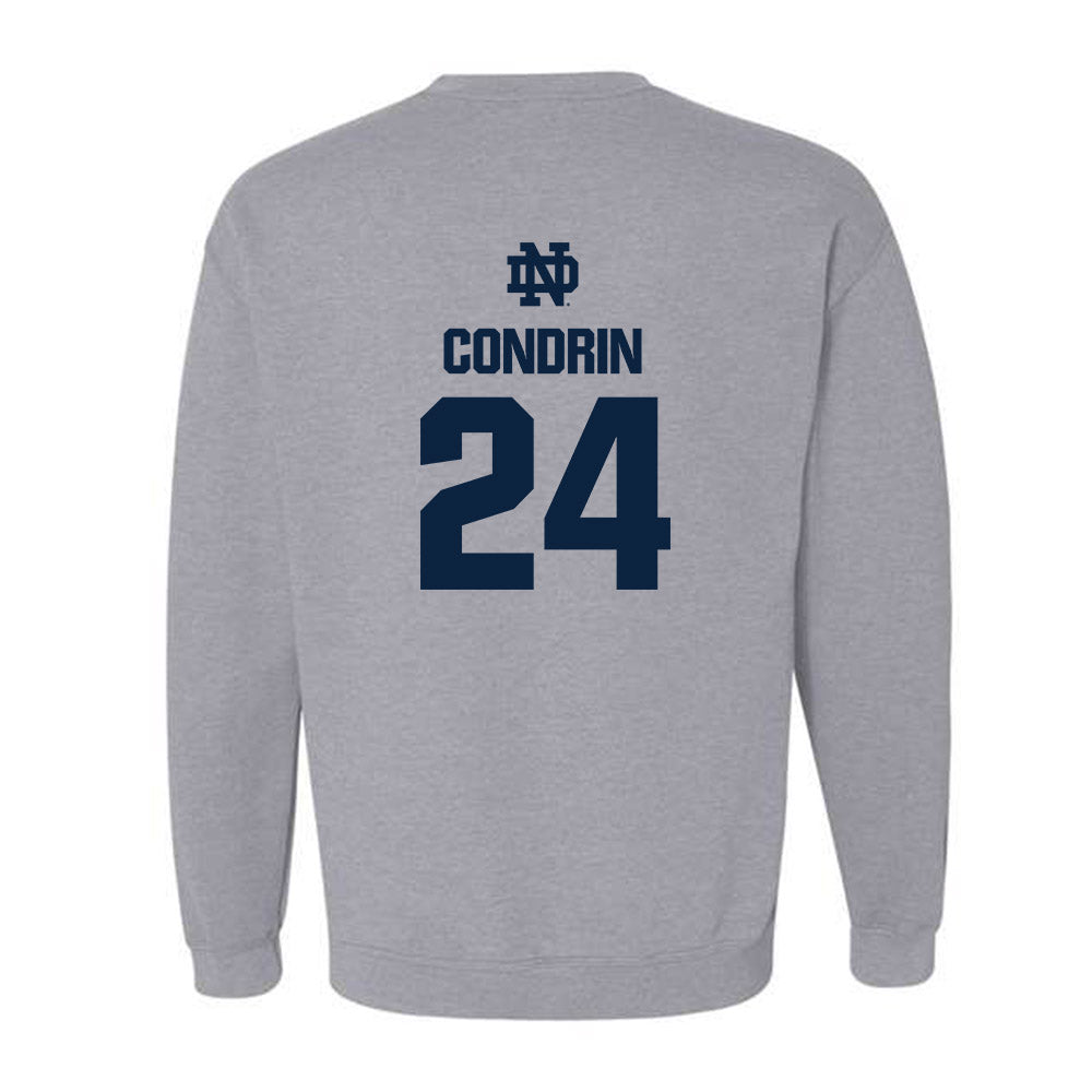 Notre Dame - NCAA Baseball : Luke Condrin - Classic Fashion Shersey Crewneck Sweatshirt-1