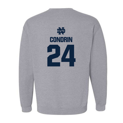 Notre Dame - NCAA Baseball : Luke Condrin - Classic Fashion Shersey Crewneck Sweatshirt-1
