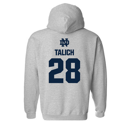 Notre Dame - NCAA Football : Luke Talich - Classic Fashion Shersey Hooded Sweatshirt-1