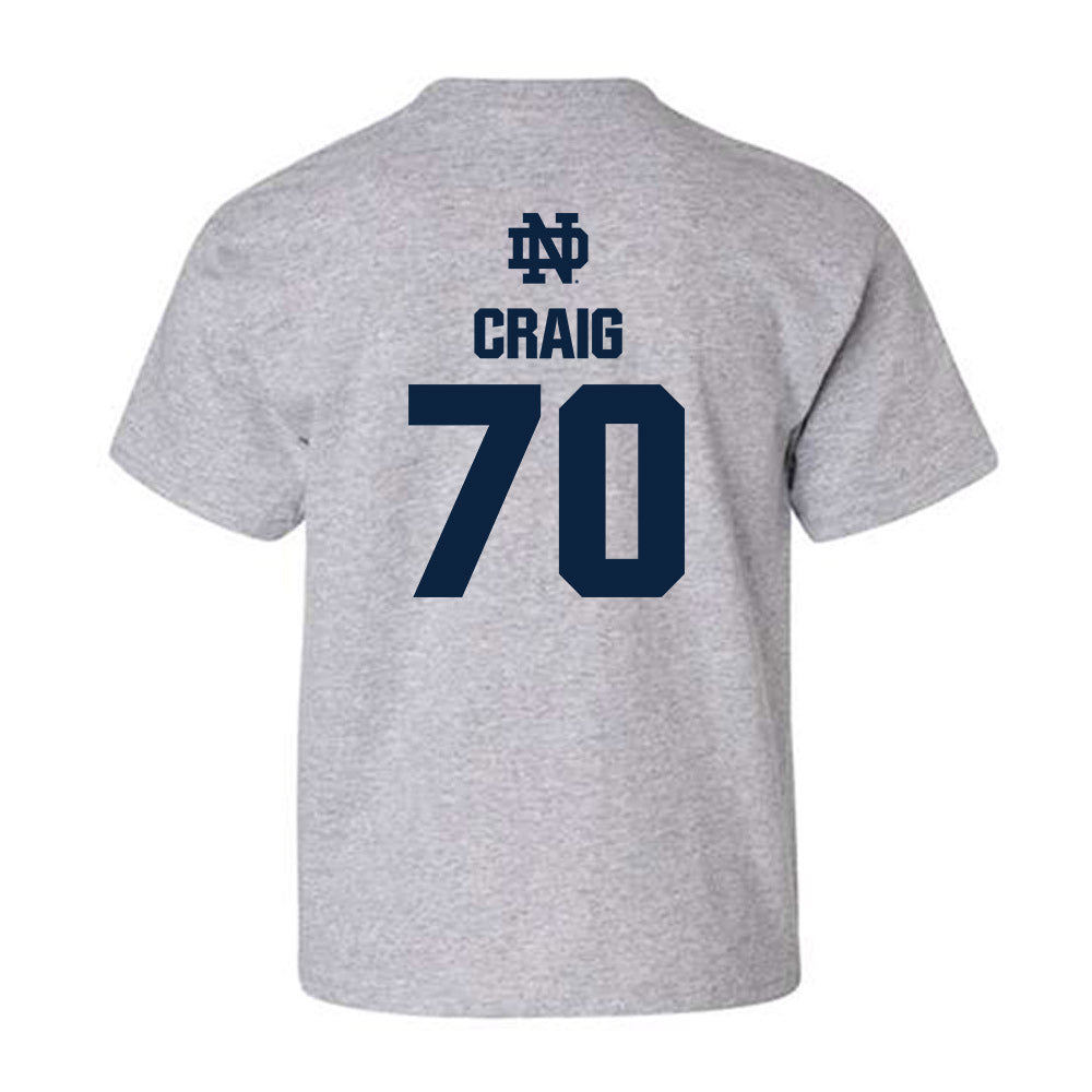 Notre Dame - NCAA Football : Ashton Craig - Classic Fashion Shersey Youth T-Shirt-1