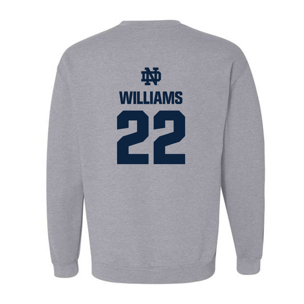 Notre Dame - NCAA Football : Aneyas Williams - Classic Fashion Shersey Crewneck Sweatshirt-1