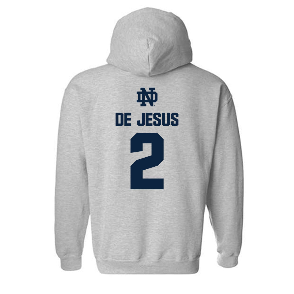 Notre Dame - NCAA Women's Basketball : Vanessa de Jesus - Classic Fashion Shersey Hooded Sweatshirt-1