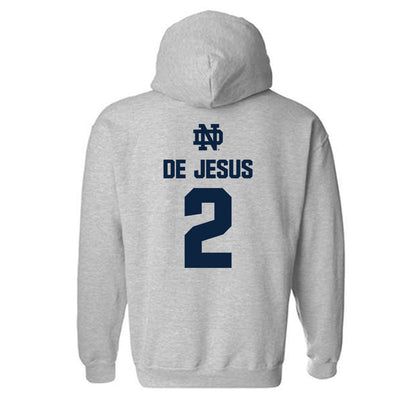 Notre Dame - NCAA Women's Basketball : Vanessa de Jesus - Classic Fashion Shersey Hooded Sweatshirt-1