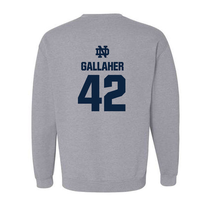 Notre Dame - NCAA Men's Lacrosse : Christian Gallaher - Classic Fashion Shersey Crewneck Sweatshirt-1