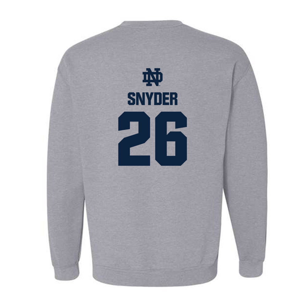 Notre Dame - NCAA Baseball : Garrett Snyder - Classic Fashion Shersey Crewneck Sweatshirt-1