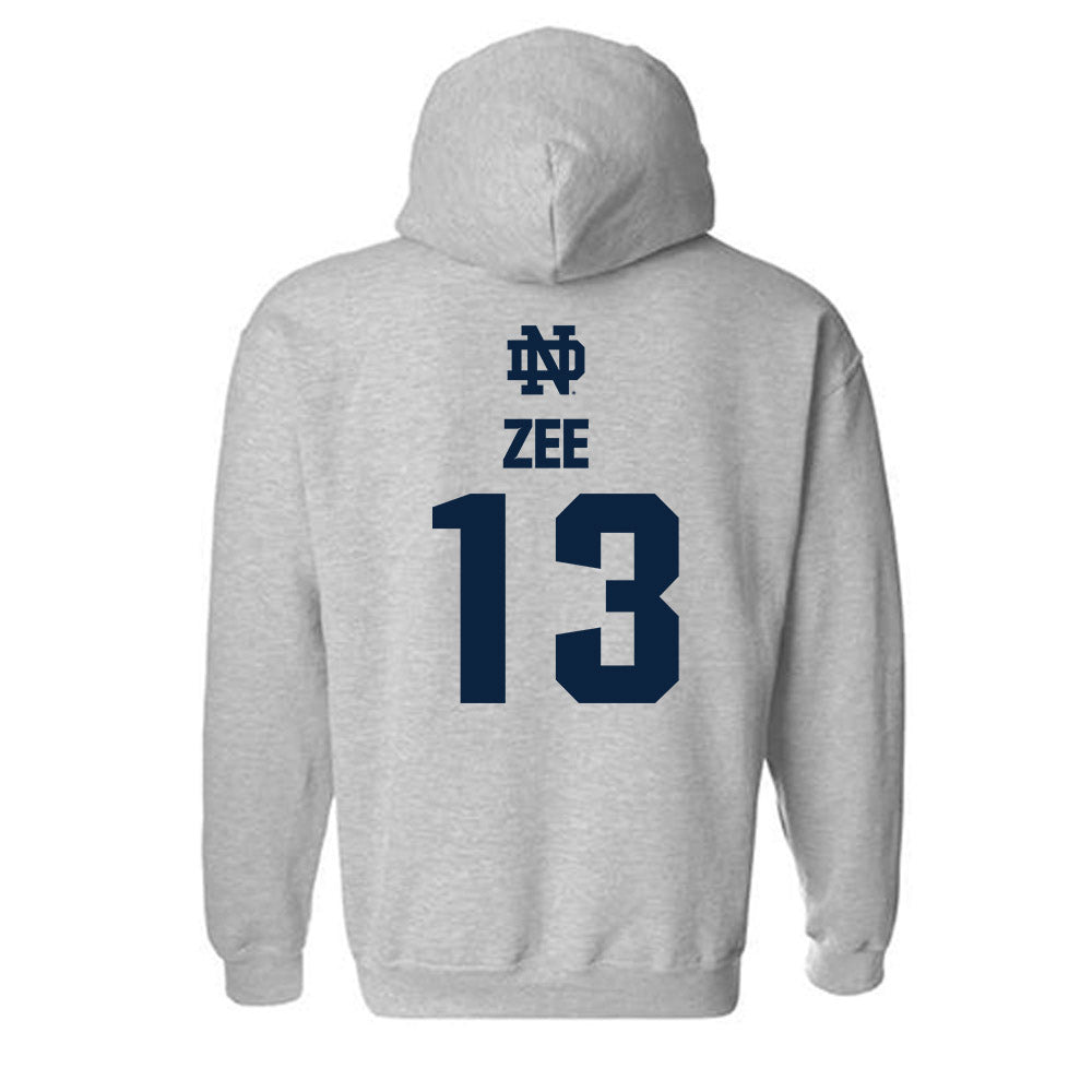 Notre Dame - NCAA Baseball : Jamie Zee - Classic Fashion Shersey Hooded Sweatshirt-1