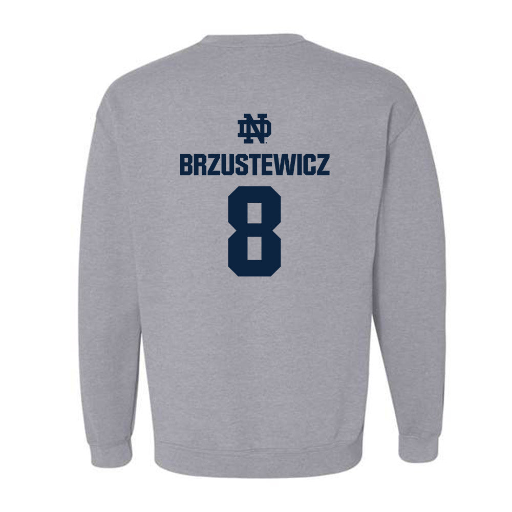 Notre Dame - NCAA Baseball : Hudson Brzustewicz - Classic Fashion Shersey Crewneck Sweatshirt-1
