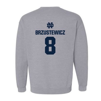Notre Dame - NCAA Baseball : Hudson Brzustewicz - Classic Fashion Shersey Crewneck Sweatshirt-1