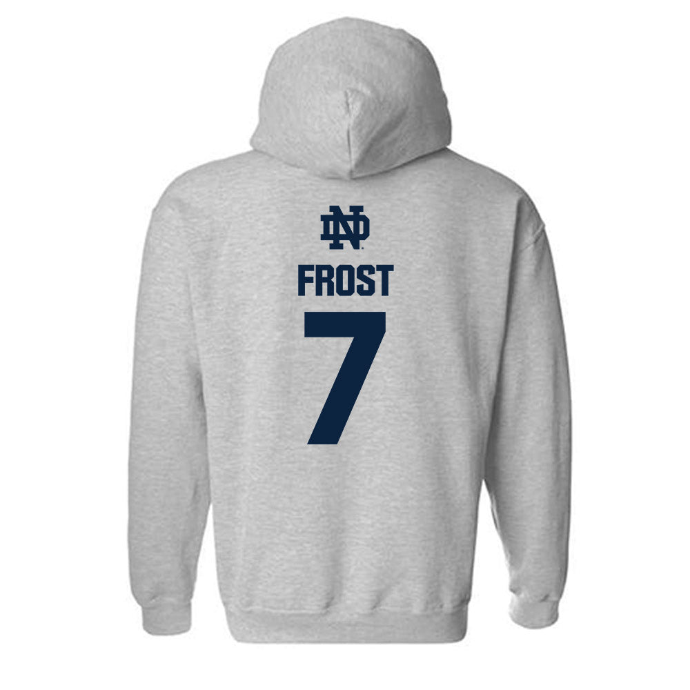 Notre Dame - NCAA Men's Basketball : Ryder Frost - Classic Fashion Shersey Hooded Sweatshirt-1
