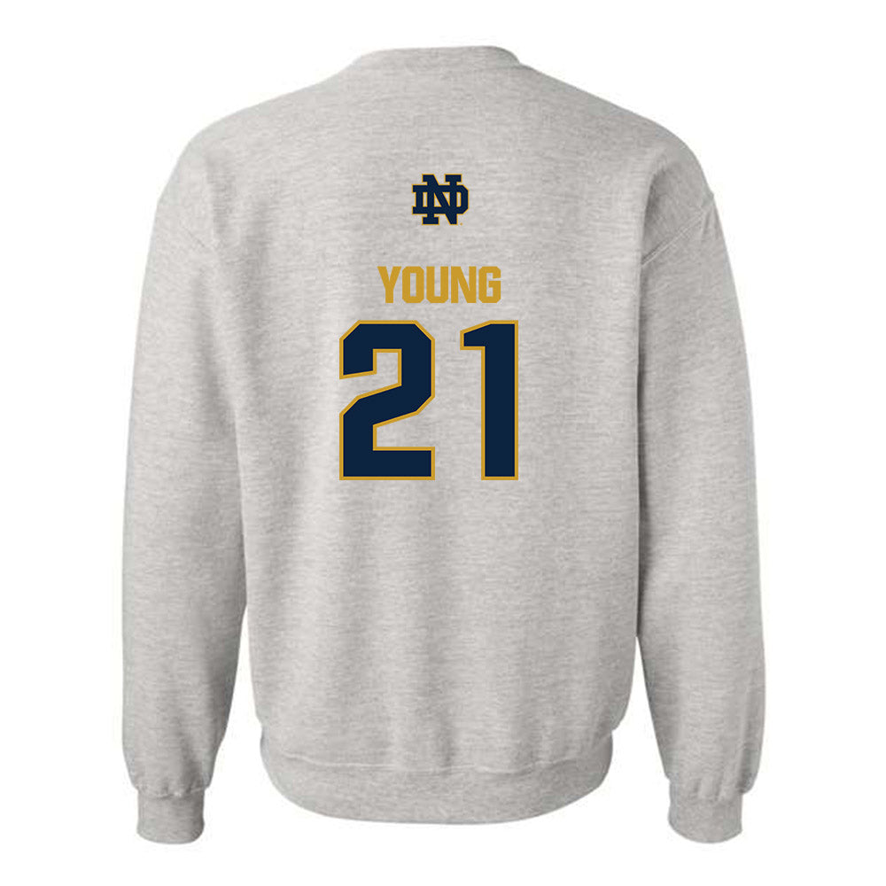 Notre Dame - NCAA Football : Kedren Young - Classic Fashion Shersey Crewneck Sweatshirt-1