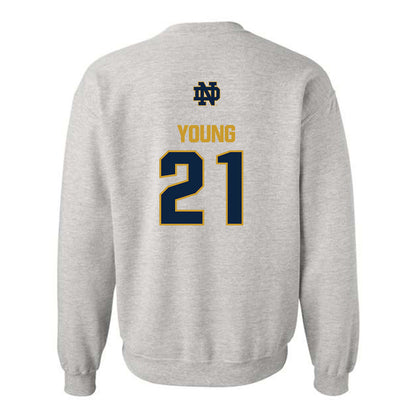 Notre Dame - NCAA Football : Kedren Young - Classic Fashion Shersey Crewneck Sweatshirt-1