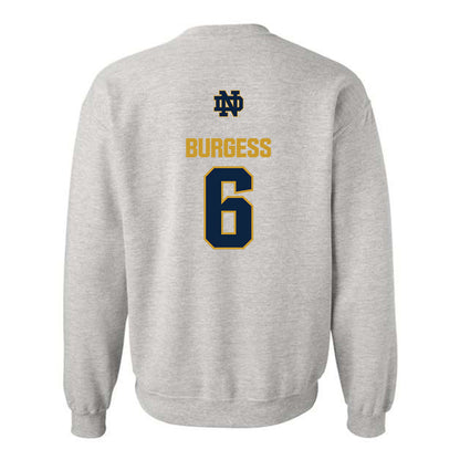 Notre Dame - NCAA Football : Christopher Burgess - Classic Fashion Shersey Crewneck Sweatshirt-1