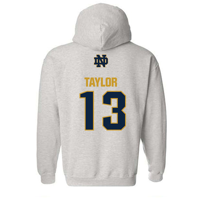 Notre Dame - NCAA Men's Lacrosse : Jake Taylor - Classic Fashion Shersey Hooded Sweatshirt-1